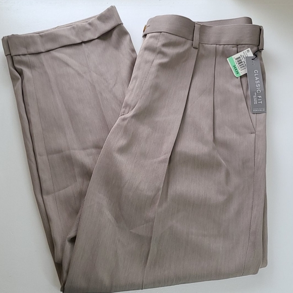 Perry Ellis Portfolio Classic Fit Microfiber Pants - Picture 1 of 8